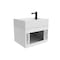 Castello Usa Nile 24-inch White Vanity Set with White Top and Black Handles CB-MC-24W-BL-2053-WH - alternate 3